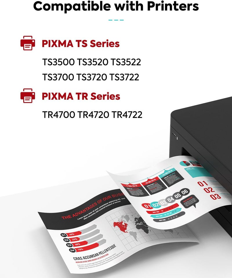 TESEN 275XL PG-275XL Black Ink Cartridges Remanufactured Replacement for Canon 275 275XL PG-275 PG275 XL Black High Yield for PIXMA TR4720 TS3522 TS3500 TR4700 TR4722 TS3720 Printer Ink Cartridge (1 Pack) - Image 3